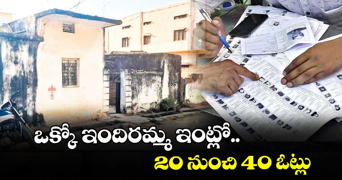 ఒక్కో ఇందిరమ్మ ఇంట్లో.. 20 నుంచి 40 ఓట్లు