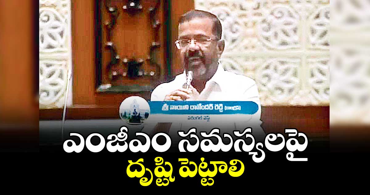 ఎంజీఎం సమస్యలపై దృష్టి పెట్టాలి : ఎమ్మెల్యే నాయిని రాజేందర్రెడ్డి