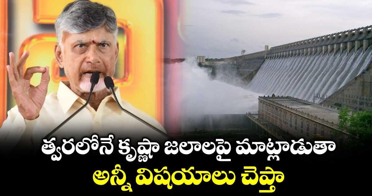 త్వరలోనే కృష్ణా జలాలపై మాట్లాడుతా.. అన్నీ విషయాలు చెప్తా: ఏపీ సీఎం చంద్రబాబు