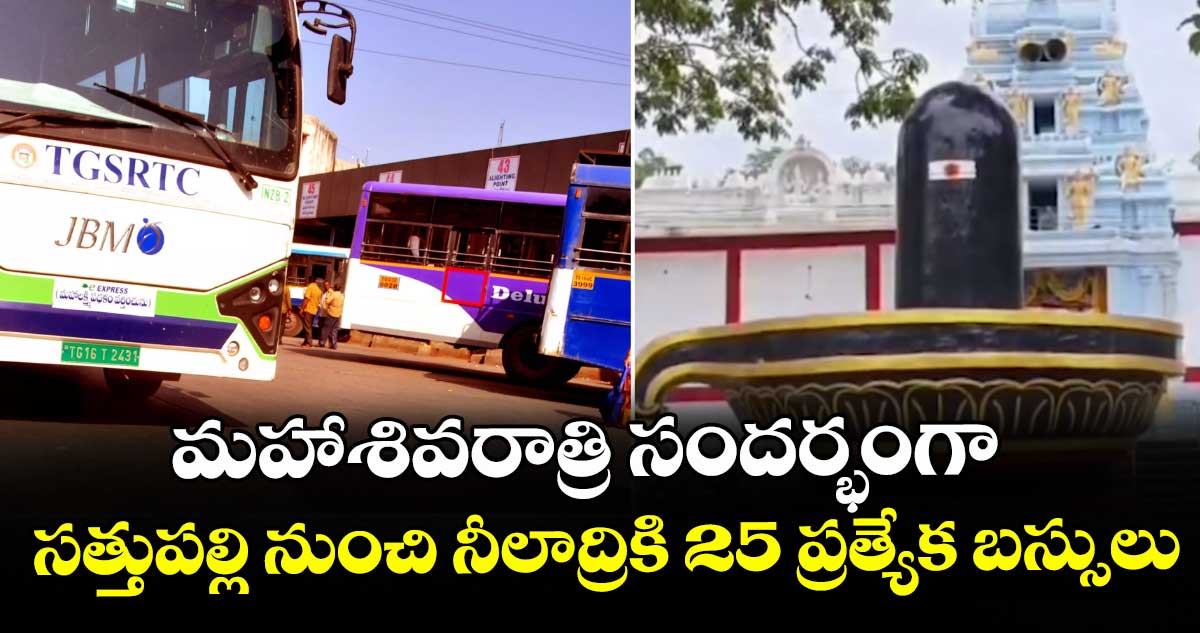 మహాశివరాత్రి సందర్భంగా ..సత్తుపల్లి నుంచి నీలాద్రికి 25 ప్రత్యేక బస్సులు