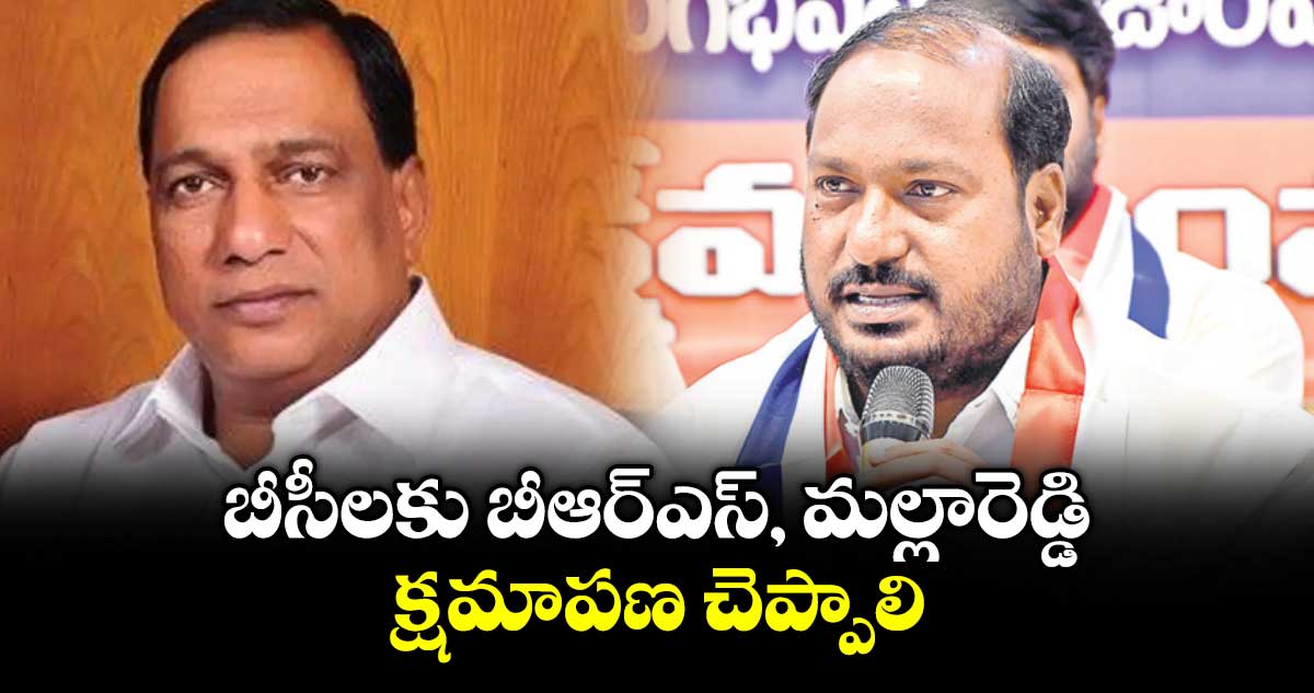 బీసీలకు బీఆర్ఎస్, మల్లారెడ్డి క్షమాపణ చెప్పాలి : జాజుల శ్రీనివాస్ గౌడ్