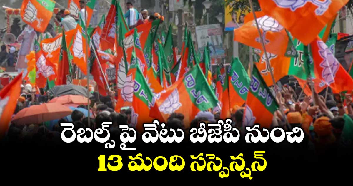 రెబల్స్‌‌ పై వేటు బీజేపీ నుంచి 13 మంది సస్పెన్షన్