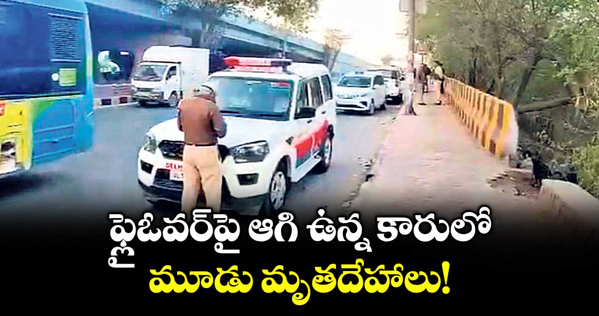 ఫ్లైఓవర్‌‌‌‌పై ఆగి ఉన్న కారులో మూడు మృతదేహాలు!