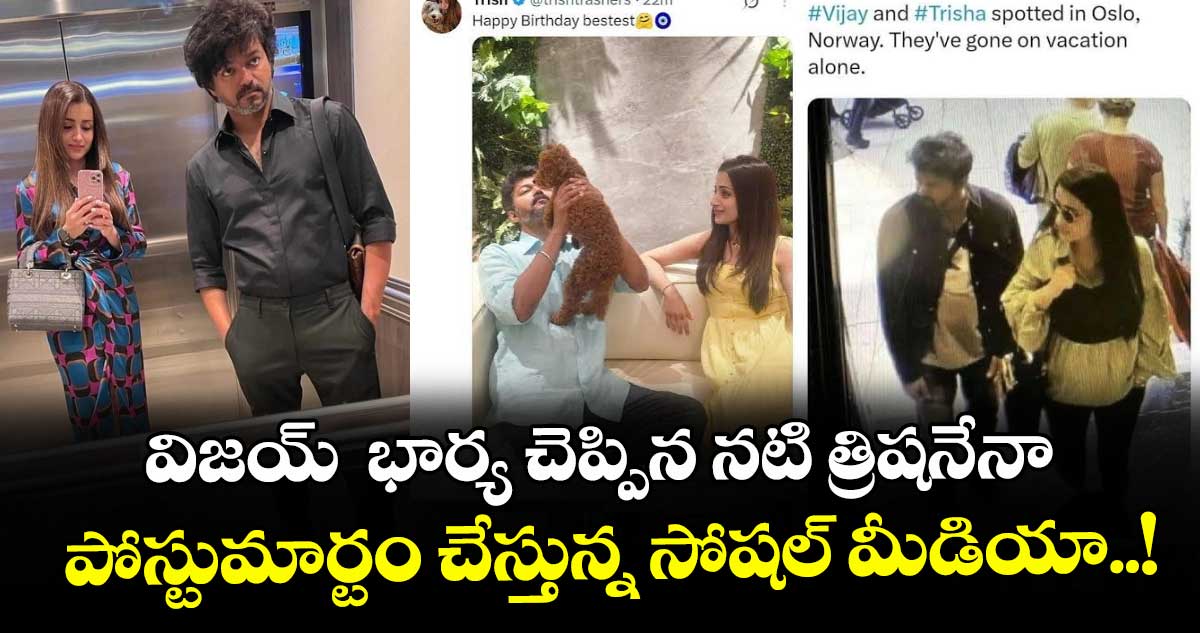 విజయ్  భార్య చెప్పిన నటి త్రిషనేనా.. పోస్టుమార్టం చేస్తున్న సోషల్ మీడియా..!