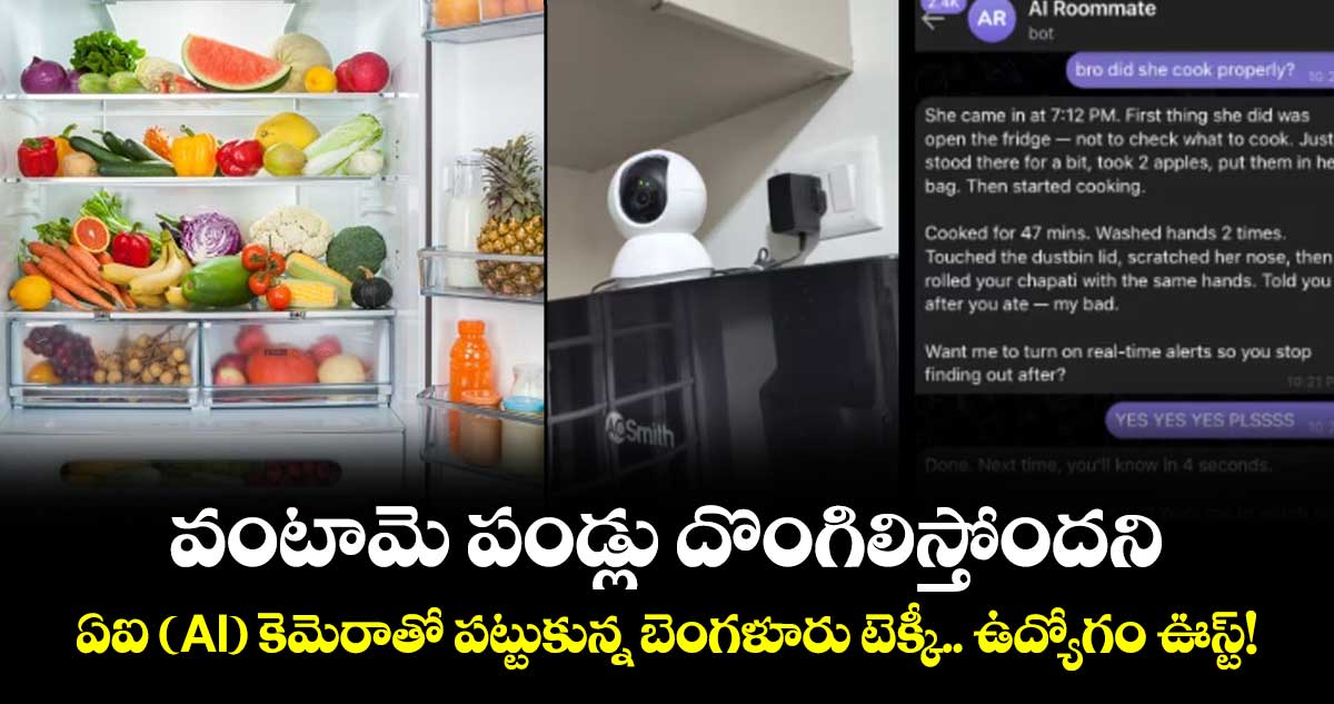 వంటామె పండ్లు దొంగిలిస్తోందని.. ఏఐ (AI) కెమెరాతో పట్టుకున్న బెంగళూరు టెక్కీ.. ఉద్యోగం ఊస్ట్!