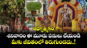 ఆధ్యాత్మికం:శనివారం ఈ మూడు పనులు చేయండి.. మీకు జీవితంలో తిరుగుండదు..!