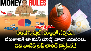 ఆధ్యాత్మికం..  సండే స్పెషల్.. స్కూల్లో నేర్పరు.. జీవితానికి ఈ మనీ రూల్స్ చాలా అవసరం..ఇవి పాటిస్తే  లైఫ్ లాంగ్ హ్యాపీనే..!