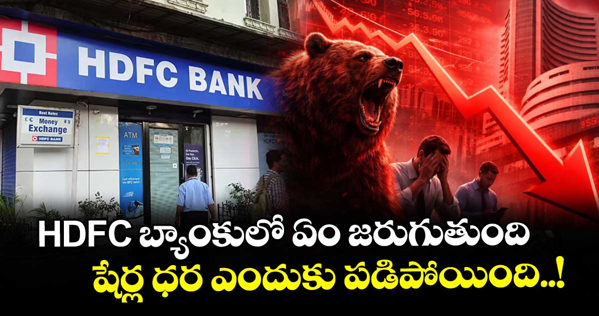 HDFC బ్యాంకులో ఏం జరుగుతుంది.. షేర్ల ధర ఎందుకు పడిపోయింది..!