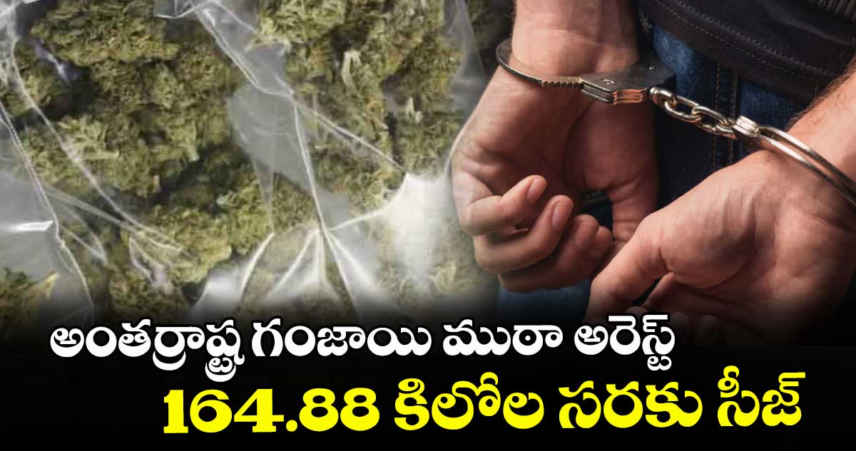 అంతర్రాష్ట్ర గంజాయి ముఠా అరెస్ట్.. 164.88 కిలోల సరకు సీజ్