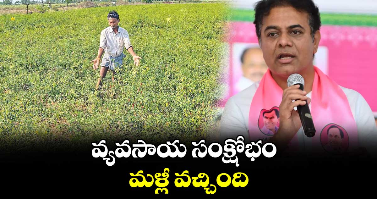 వ్యవసాయ సంక్షోభం మళ్లీ వచ్చింది : కేటీఆర్