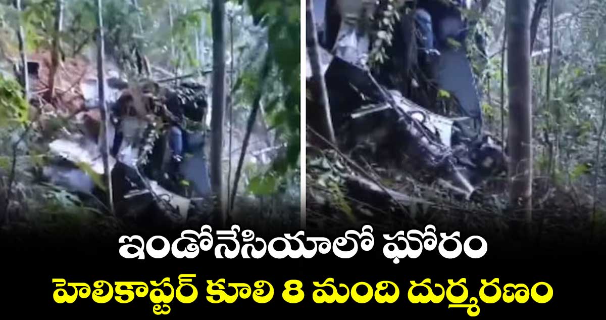 ఇండోనేసియాలో ఘోరం: హెలికాప్టర్ కూలి 8 మంది దుర్మరణం..