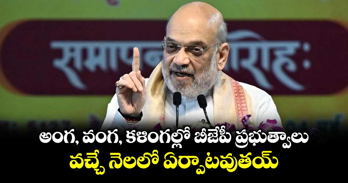 అంగ, వంగ, కళింగల్లో బీజేపీ ప్రభుత్వాలు.. వచ్చే నెలలో ఏర్పాటవుతయ్: అమిత్ షా