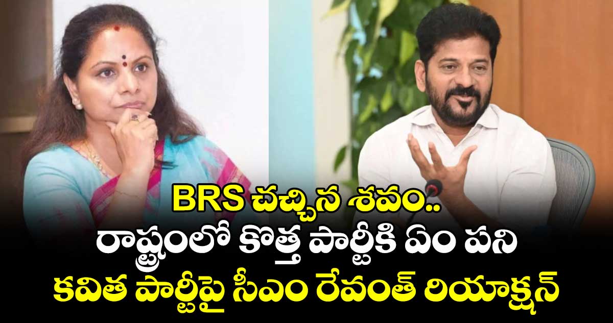 BRS చచ్చిన శవం.. రాష్ట్రంలో కొత్త పార్టీకి ఏం పని: కవిత పార్టీపై సీఎం రేవంత్ రియాక్షన్