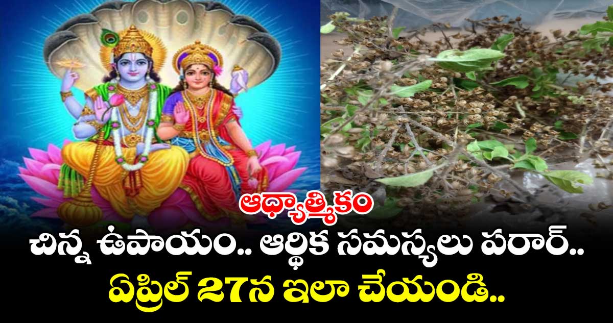 ఆధ్యాత్మికం:  చిన్న ఉపాయం.. ఆర్థిక సమస్యలు పరార్.. ఏప్రిల్ 27న ఇలా చేయండి..