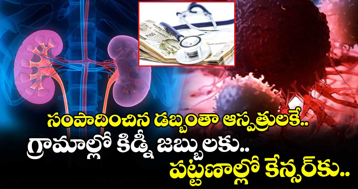 సంపాదించిన డబ్బంతా ఆస్పత్రులకే.. గ్రామాల్లో కిడ్నీ జబ్బులకు.. పట్టణాల్లో కేన్సర్కు..
