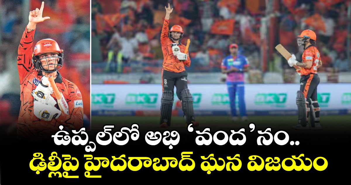 ఉప్పల్‎లో అభి ‘వంద’నం.. ఢిల్లీపై హైదరాబాద్ ఘన విజయం
