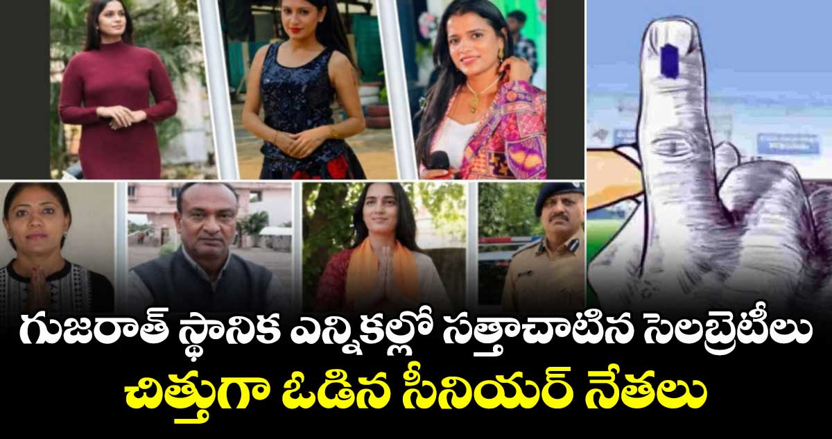 గుజరాత్ స్థానిక ఎన్నికల్లో సత్తాచాటిన సెలబ్రెటీలు.. చిత్తుగా ఓడిన సీనియర్ నేతలు