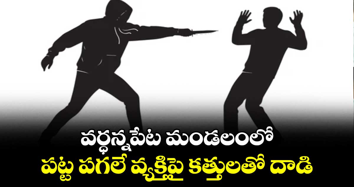 వర్ధన్నపేట మండలంలో పట్ట పగలే వ్యక్తిపై కత్తులతో దాడి