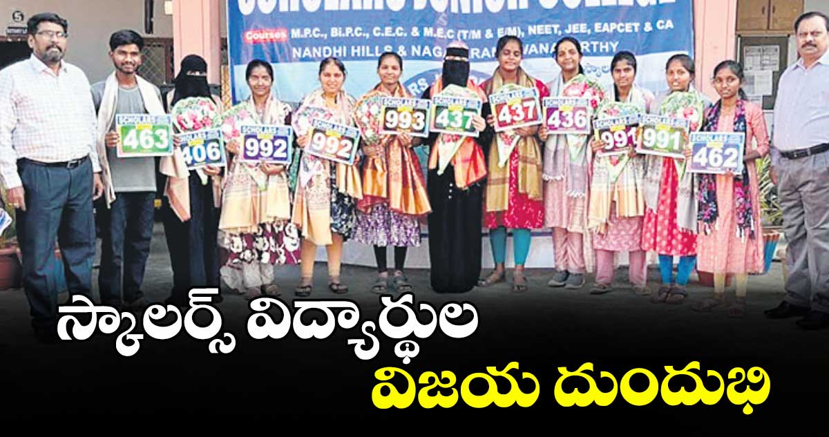 స్కాలర్స్ విద్యార్థుల విజయ దుందుభి