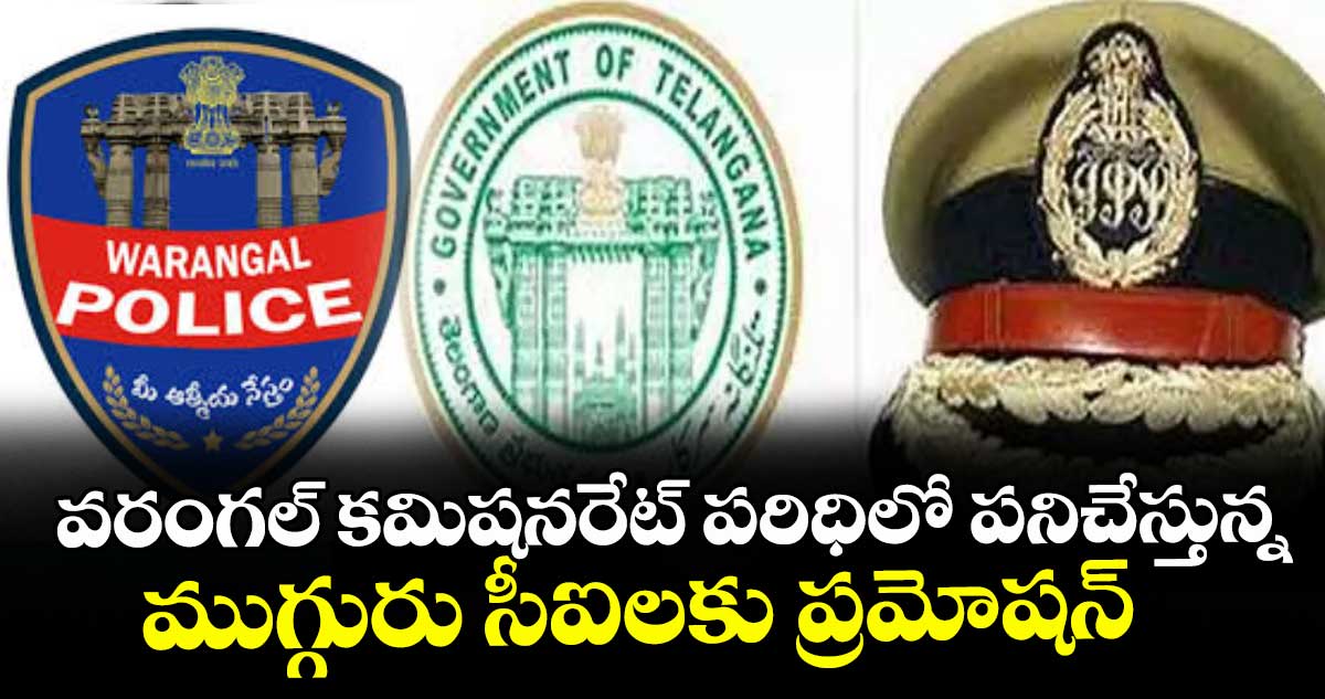 వరంగల్‍ కమిష నరేట్‍ పరిధిలో పనిచేస్తున్న ముగ్గురు సీఐలకు ప్రమోషన్‍