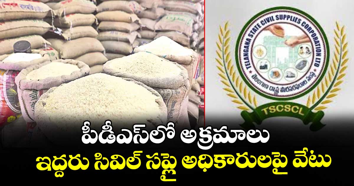 పీడీఎస్లో అక్రమాలు..ఇద్దరు సివిల్ సప్లై అధికారులపై వేటు