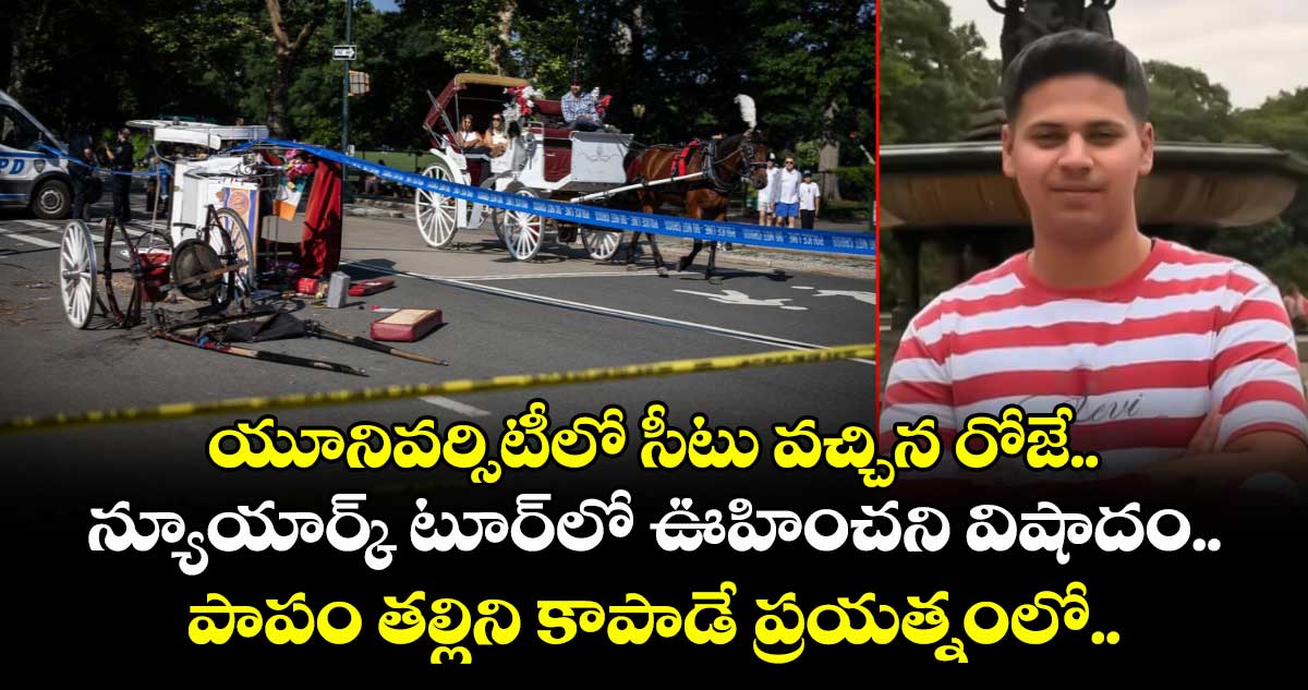 యూనివర్సిటీలో సీటు వచ్చిన రోజే.. న్యూయార్క్ టూర్⁭లో ఊహించని విషాదం.. పాపం తల్లిని కాపాడే ప్రయత్నంలో..