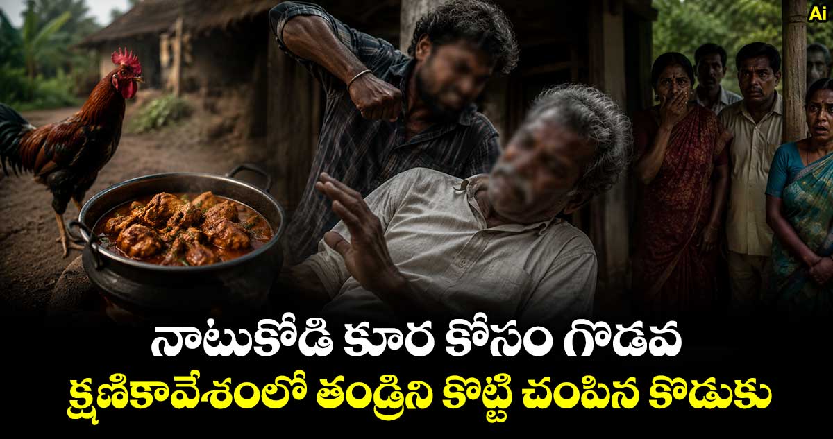నాటుకోడి కూర కోసం గొడవ.. క్షణికావేశంలో తండ్రిని కొట్టి చంపిన కొడుకు