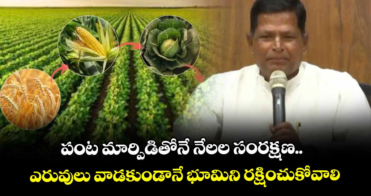 పంట మార్పిడితోనే నేలల సంరక్షణ.. ఎరువులు వాడకుండానే భూమిని రక్షించుకోవాలి