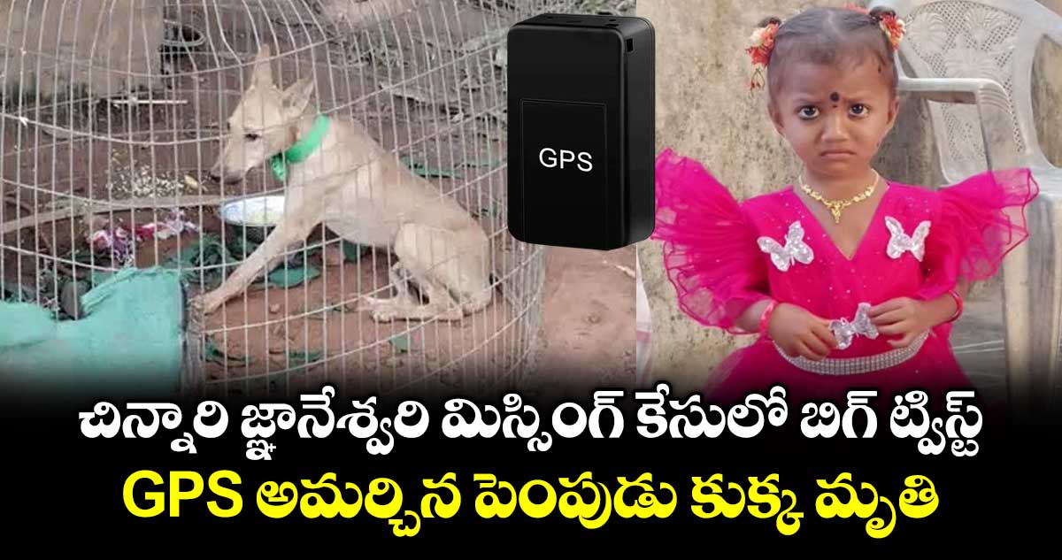 చిన్నారి జ్ఞానేశ్వరి మిస్సింగ్ కేసులో బిగ్ ట్విస్ట్.. GPS అమర్చిన పెంపుడు కుక్క మృతి