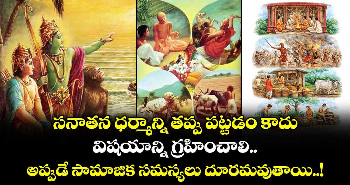 విశ్వాసం:సనాతన ధర్మాన్ని తప్పు పట్టడం కాదు.. విషయాన్ని గ్రహించాలి.. అప్పుడే సామాజిక సమస్యలు దూరమవుతాయి..!
