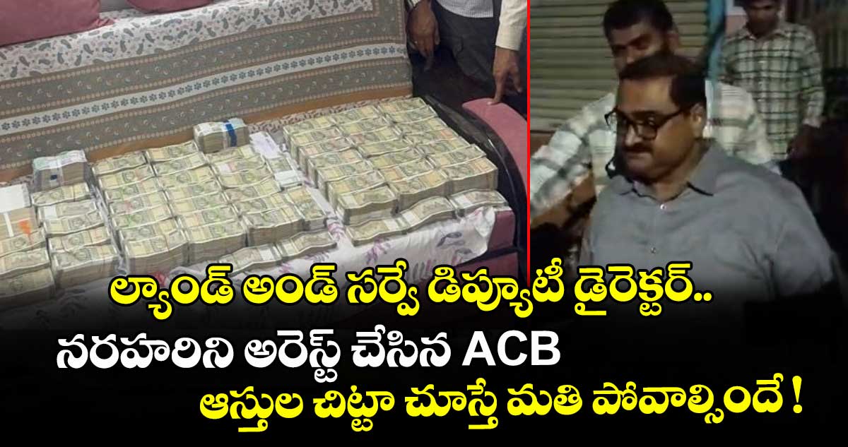 ల్యాండ్ అండ్ సర్వే డిప్యూటీ డైరెక్టర్ నరహరిని అరెస్ట్ చేసిన ACB.. ఆస్తుల చిట్టా చూస్తే మతి పోవాల్సిందే !