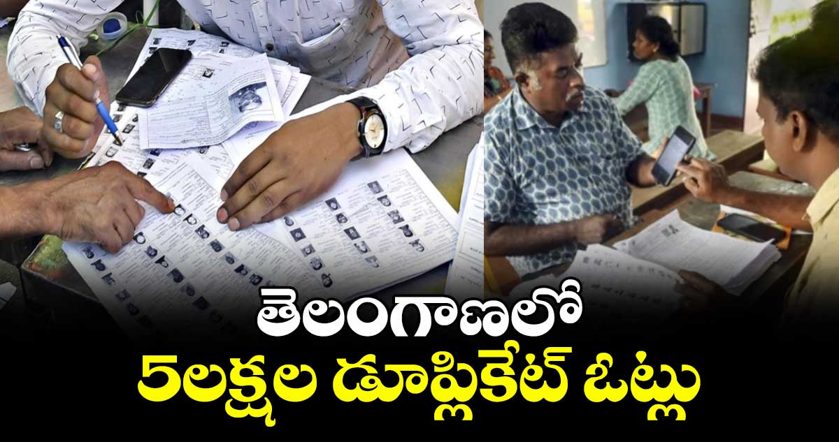 తెలంగాణలో 5లక్షల డూప్లికేట్ ఓట్లు: రాష్ట్ర ఎన్నికల సంఘం