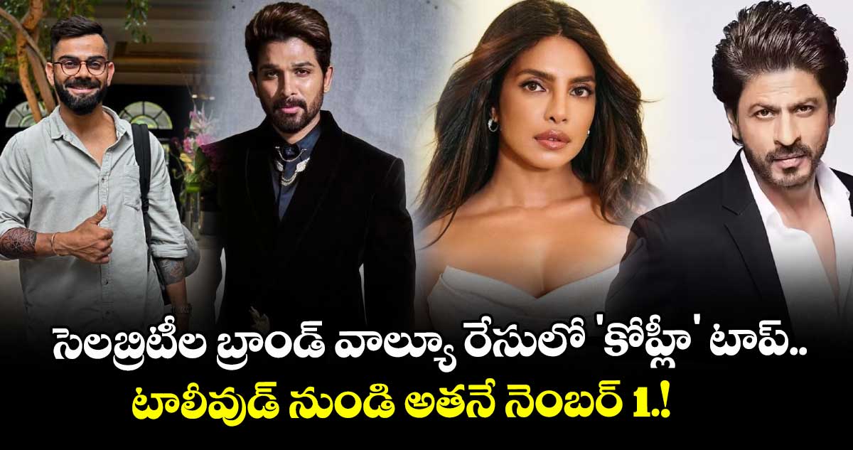 సెలబ్రిటీల బ్రాండ్ వాల్యూ రేసులో 'కోహ్లీ' టాప్.. టాలీవుడ్ నుండి అతనే నెంబర్ -1.!