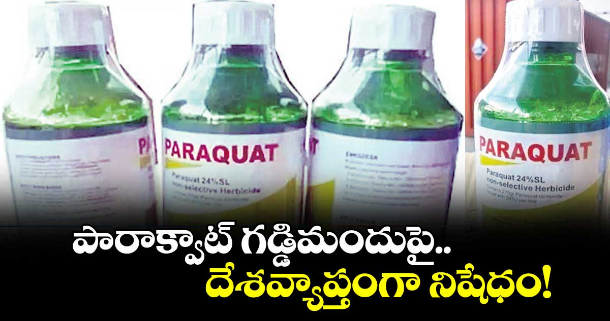 పారాక్వాట్ గడ్డిమందుపై.. దేశవ్యాప్తంగా నిషేధం!