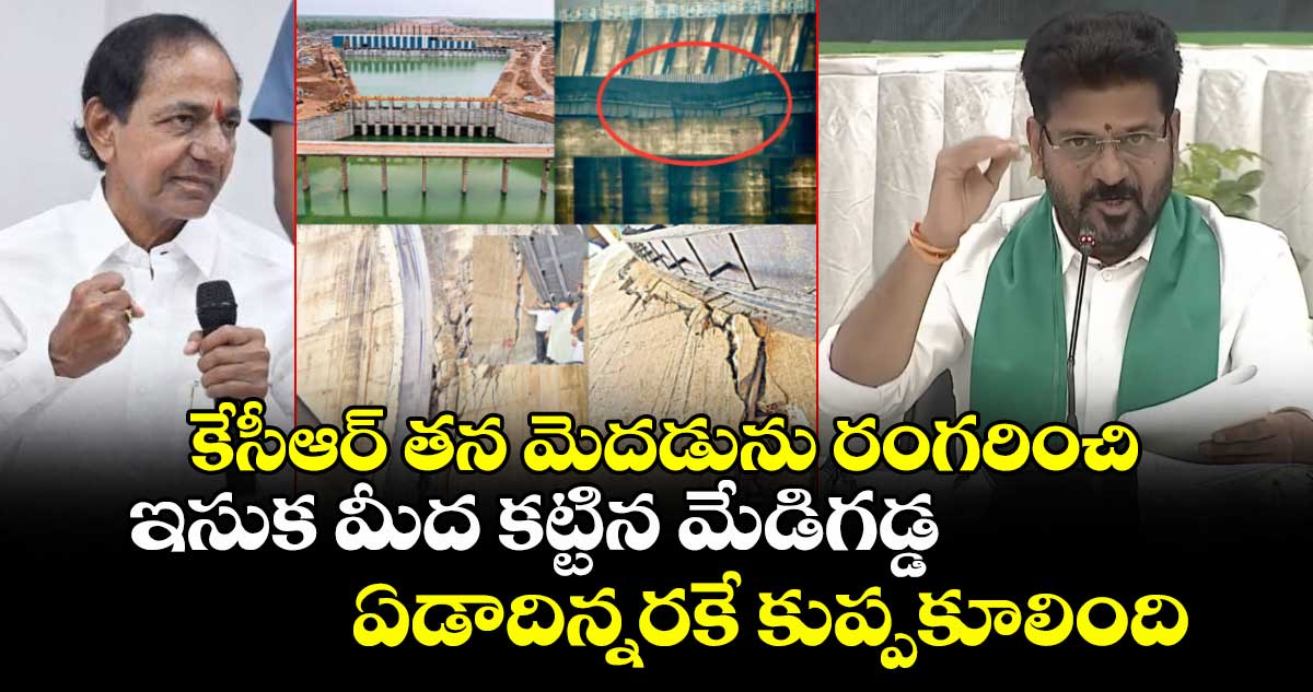 కేసీఆర్ తన మెదడును రంగరించి.. ఇసుక మీద కట్టిన మేడిగడ్డ ఏడాదిన్నరకే కుప్పకూలింది: సీఎం రేవంత్ రెడ్డి