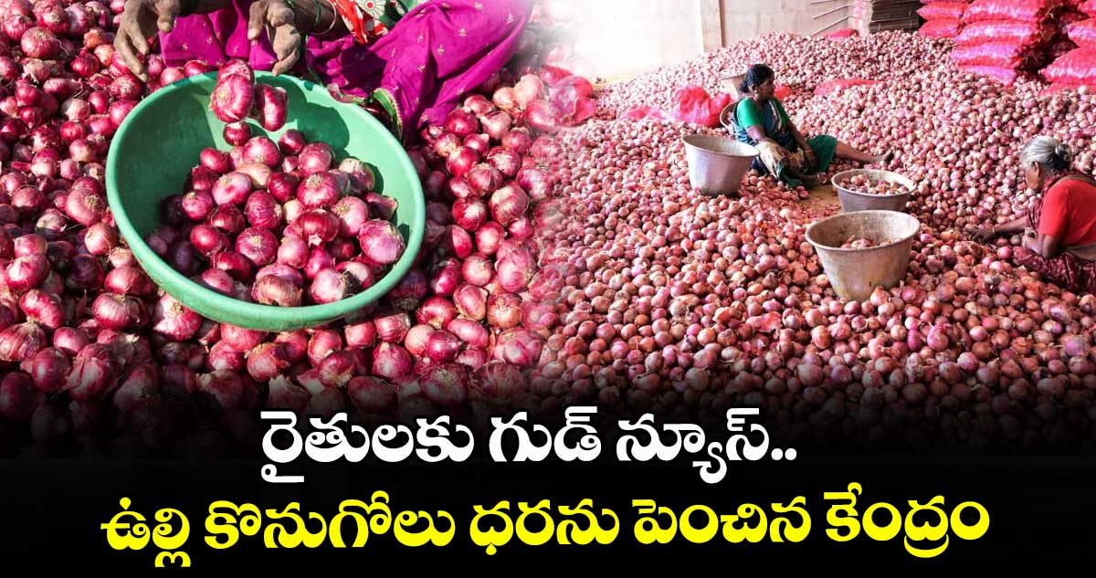 రైతులకు గుడ్ న్యూస్.. ఉల్లి కొనుగోలు ధరను పెంచిన కేంద్రం