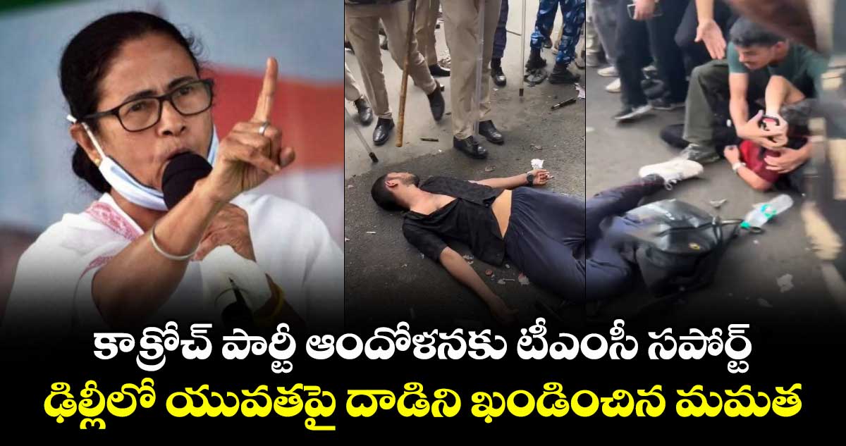కాక్రోచ్ పార్టీ ఆందోళనకు టీఎంసీ సపోర్ట్.. ఢిల్లీలో యువతపై దాడిని ఖండించిన మమత 