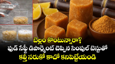 బెల్లం కొంటున్నారా? ఫుడ్ సేఫ్టీ డిపార్మెంట్ చెప్పిన సింపుల్ టెస్టుతో కల్తీ సరుకో కాదో కనిపెట్టేయండి