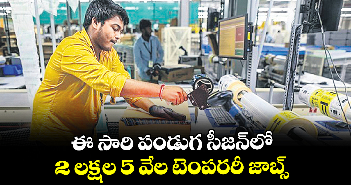 ఈ సారి పండుగ సీజన్‌‌‌‌లో ..2 లక్షల 5 వేల టెంపరరీ జాబ్స్‌