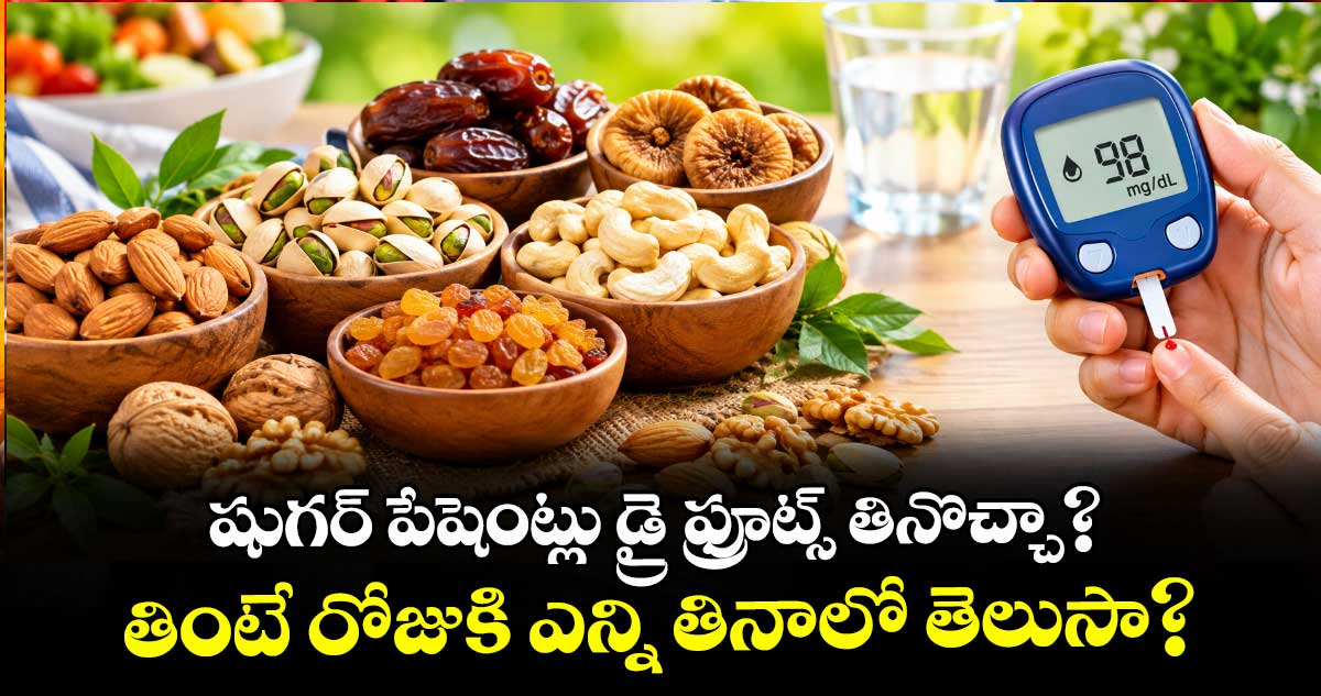 షుగర్ పేషెంట్లు డ్రై ఫ్రూట్స్ తినొచ్చా? తింటే రోజుకి ఎన్ని తినాలో తెలుసా?