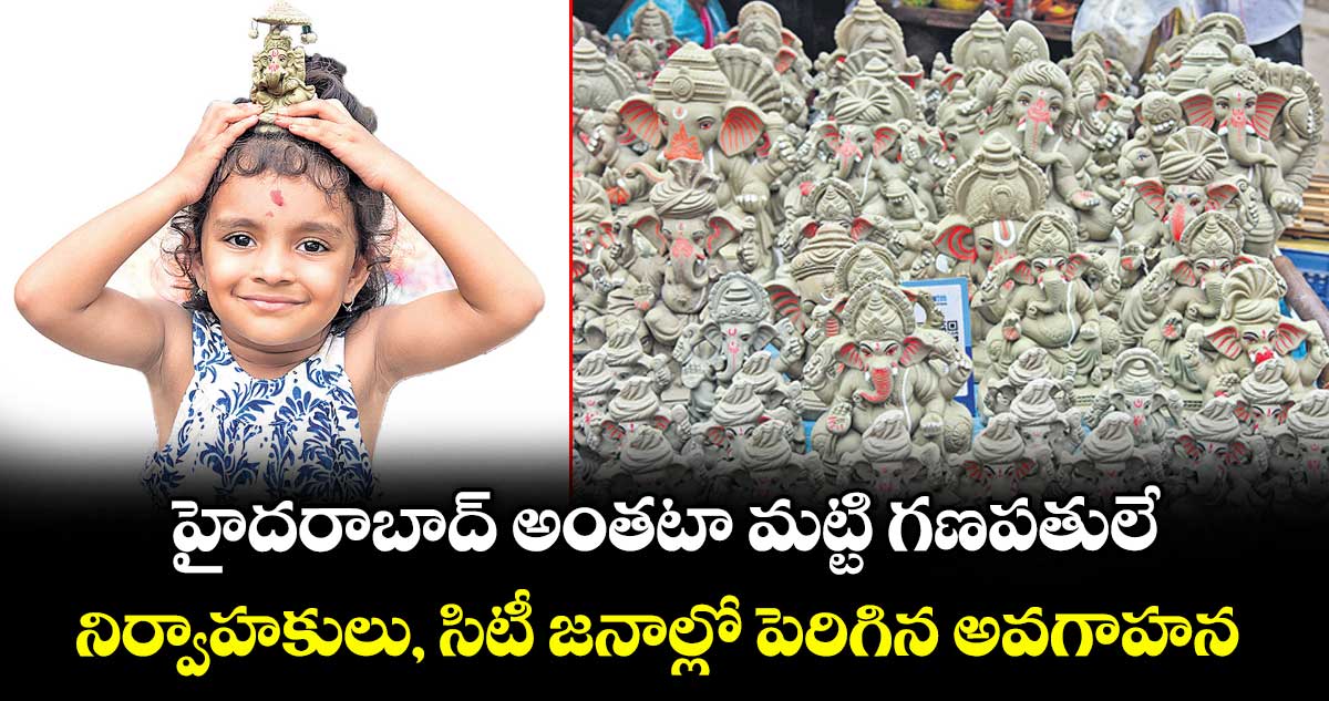 హైదరాబాద్ అంతటా మట్టి గణపతులే... నిర్వాహకులు, సిటీ జనాల్లో పెరిగిన అవగాహన 