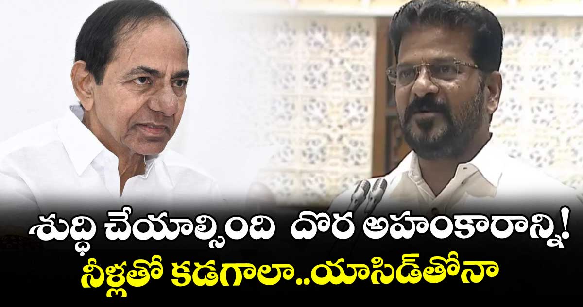 శుద్ధి చేయాల్సింది దొర అహంకారాన్ని! నీళ్లతో కడగాలా..యాసిడ్తోనా