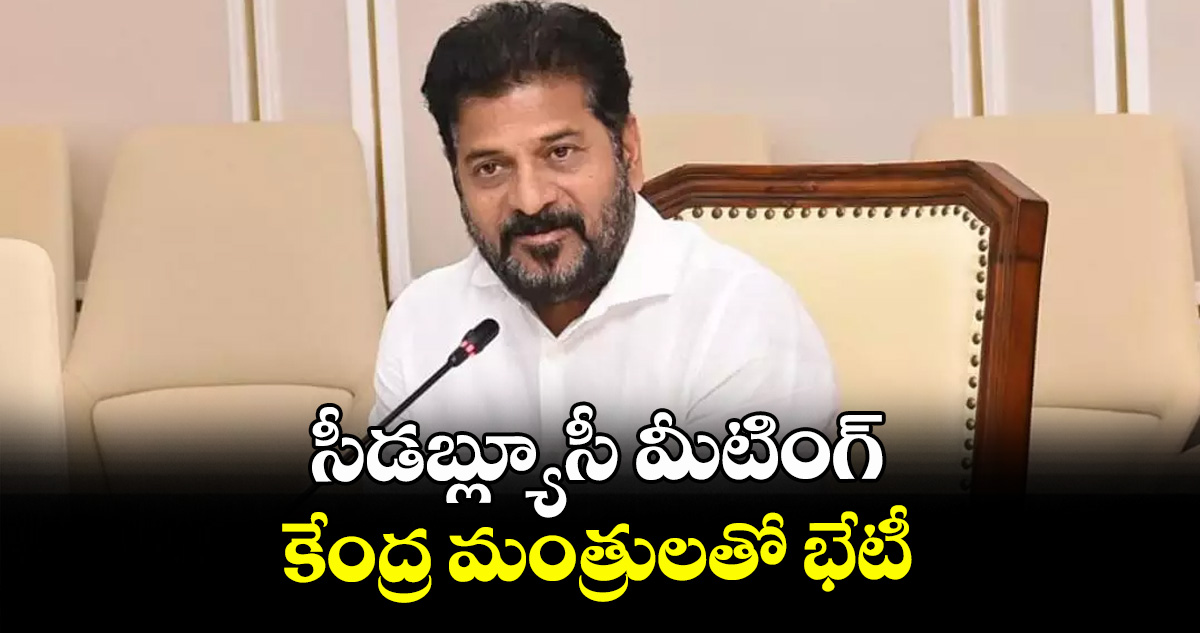 సీడబ్ల్యూసీ మీటింగ్.. కేంద్ర మంత్రులతో భేటీ : సీఎం రేవంత్ రెడ్డి