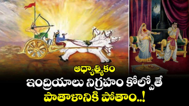 ఆధ్యాత్మికం:  ఇంద్రియాలు నిగ్రహం కోల్పోతే.. పాతాళానికి పోతాం..!