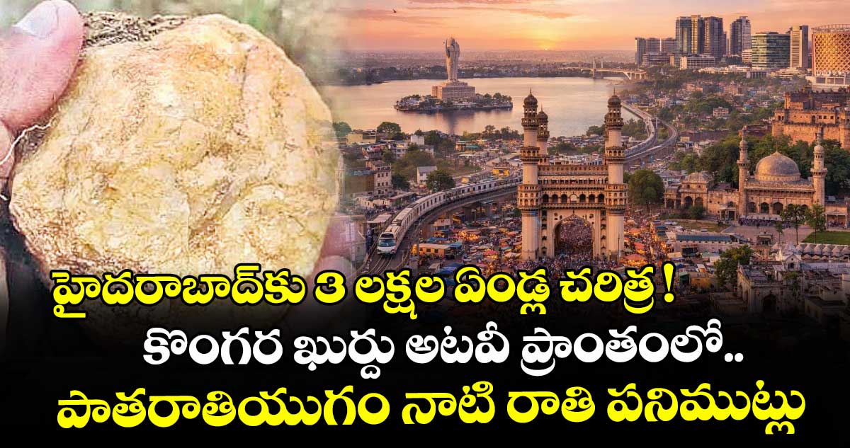 హైదరాబాద్‌‌కు 3 లక్షల ఏండ్ల చరిత్ర ! కొంగర ఖుర్దు అటవీ ప్రాంతంలో పాతరాతియుగం నాటి రాతి పనిముట్లు