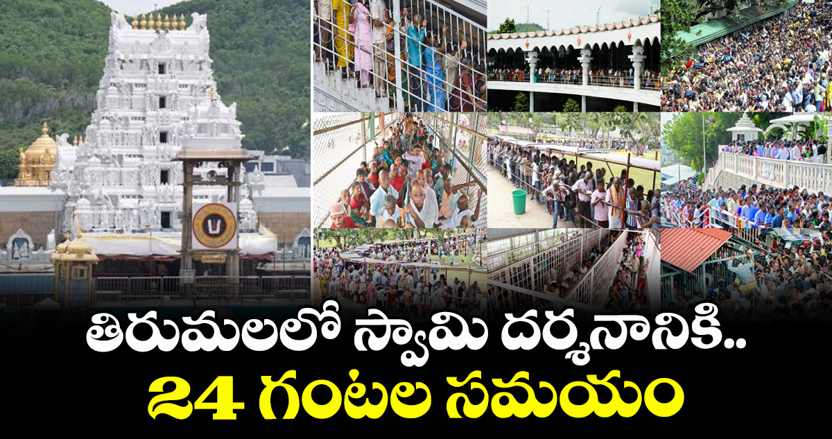 తిరుమలలో స్వామి దర్శనానికి 24 గంటల సమయం
