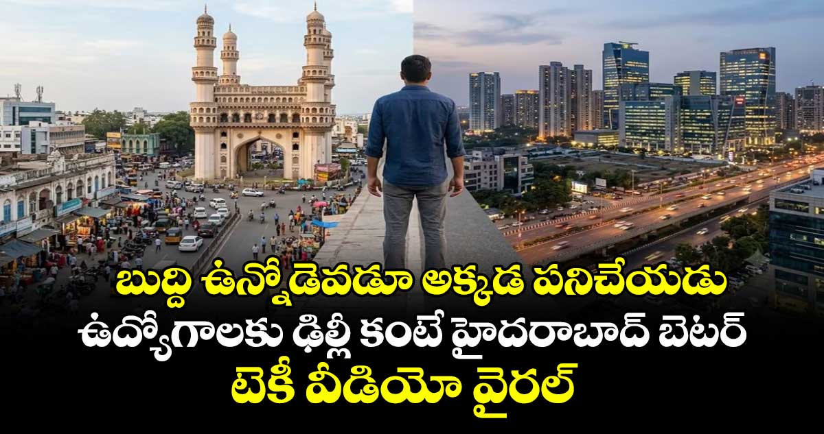 బుద్ది ఉన్నోడెవడూ అక్కడ పనిచేయడు.. ఉద్యోగాలకు ఢిల్లీ కంటే హైదరాబాద్ బెటర్.. టెకీ వీడియో వైరల్