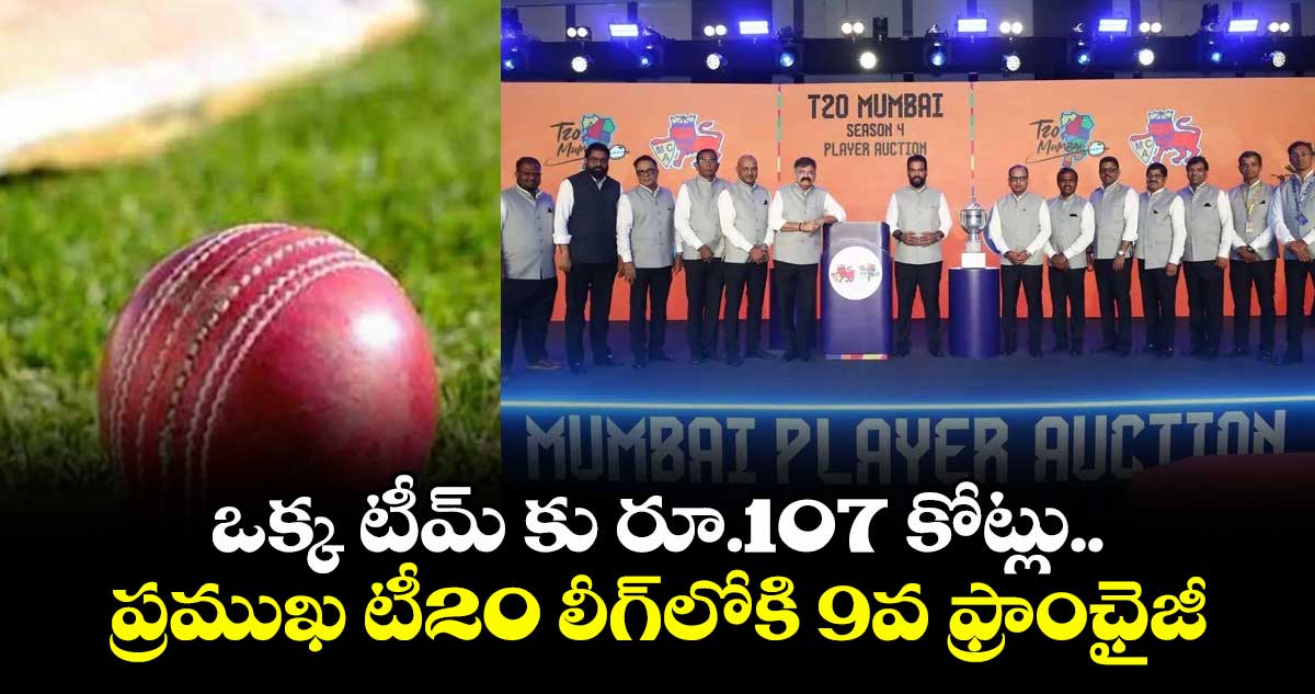 ఒక్క టీమ్ కు రూ.107 కోట్లు.. ప్రముఖ టీ20 లీగ్లోకి 9వ ఫ్రాంఛైజీ ఒక్క టీమ్ కు రూ.107 కోట్లు.. ప్రముఖ టీ20 లీగ్లోకి 9వ ఫ్రాంఛైజీ