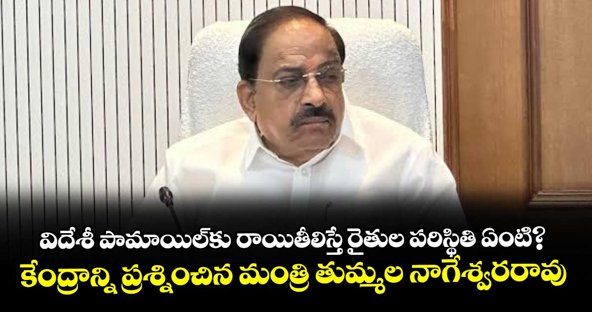 విదేశీ పామాయిల్కు రాయితీలిస్తే రైతుల పరిస్థితి ఏంటి? .. కేంద్రాన్ని ప్రశ్నించిన మంత్రి తుమ్మల నాగేశ్వరరావు – politic విదేశీ పామాయిల్కు రాయితీలిస్తే రైతుల పరిస్థితి ఏంటి? .. కేంద్రాన్ని ప్రశ్నించిన మంత్రి తుమ్మల నాగేశ్వరరావు – politic
