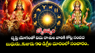 జ్యోతిష్యం:దృష్టి యోగంతో ఐదు రాశుల వారికి కోట్ల సంపద.... బుధుడు..కుజుడు 90 డిగ్రీల దూరంలో సంచారం.. 